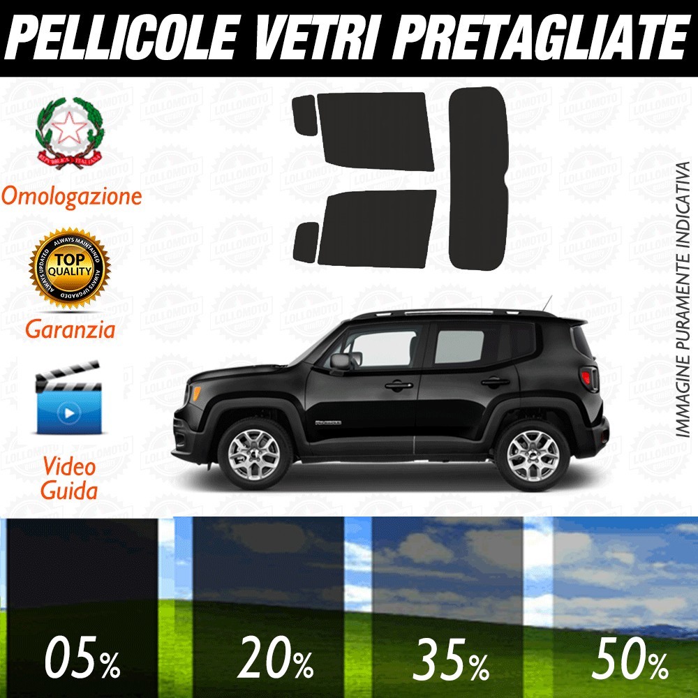 Jeep Cherokee 14-17 Pellicole Oscuramento Vetri Auto Pre Tagliate a Misura