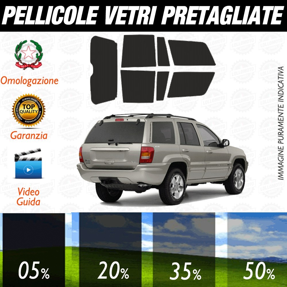 Jeep Renegade 15-17 Pellicole Oscuramento Vetri Auto Pre Tagliate a Misura