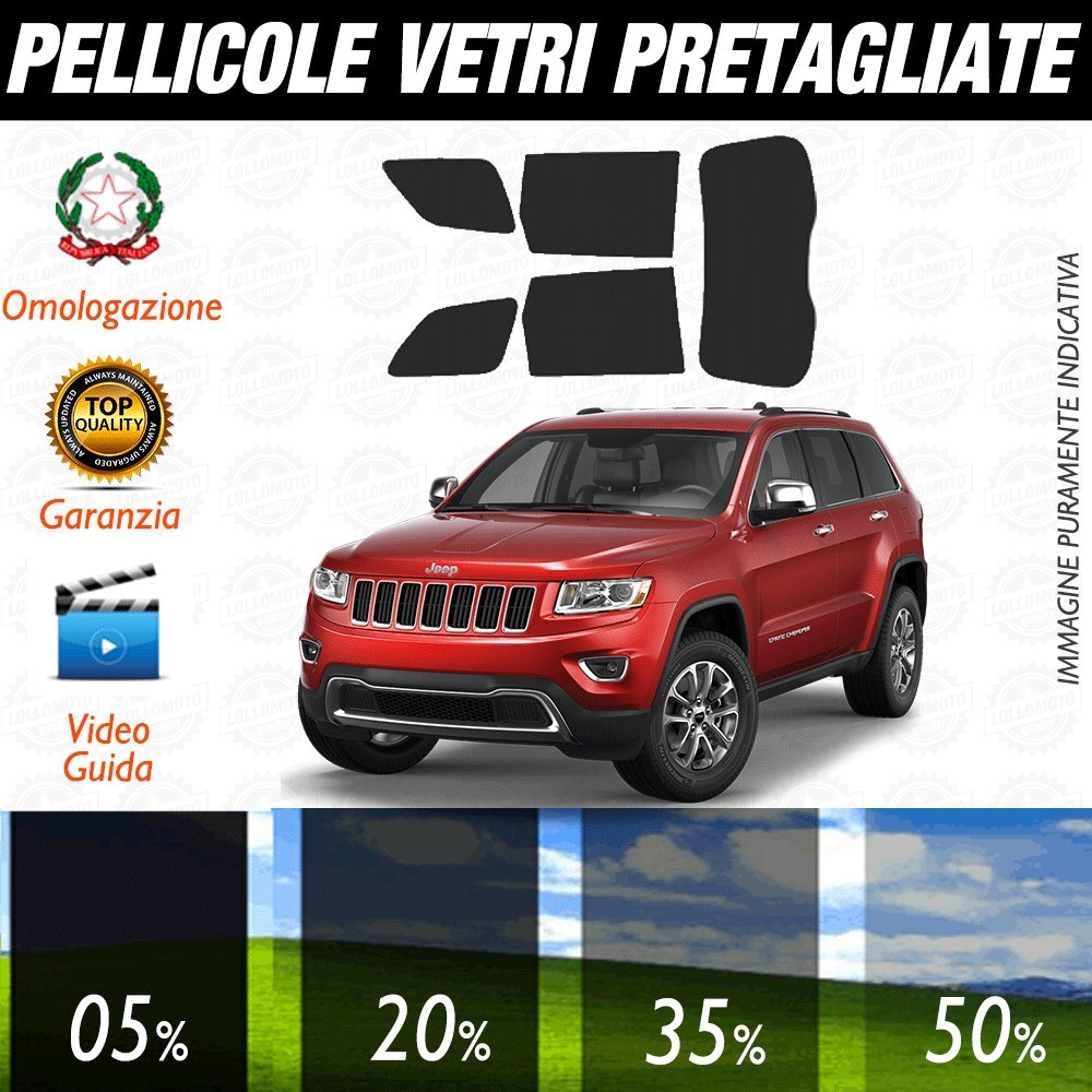 Jeep Gran Cherokee 99-04 Pellicole Oscuramento Vetri Auto Pre Tagliate a Misura