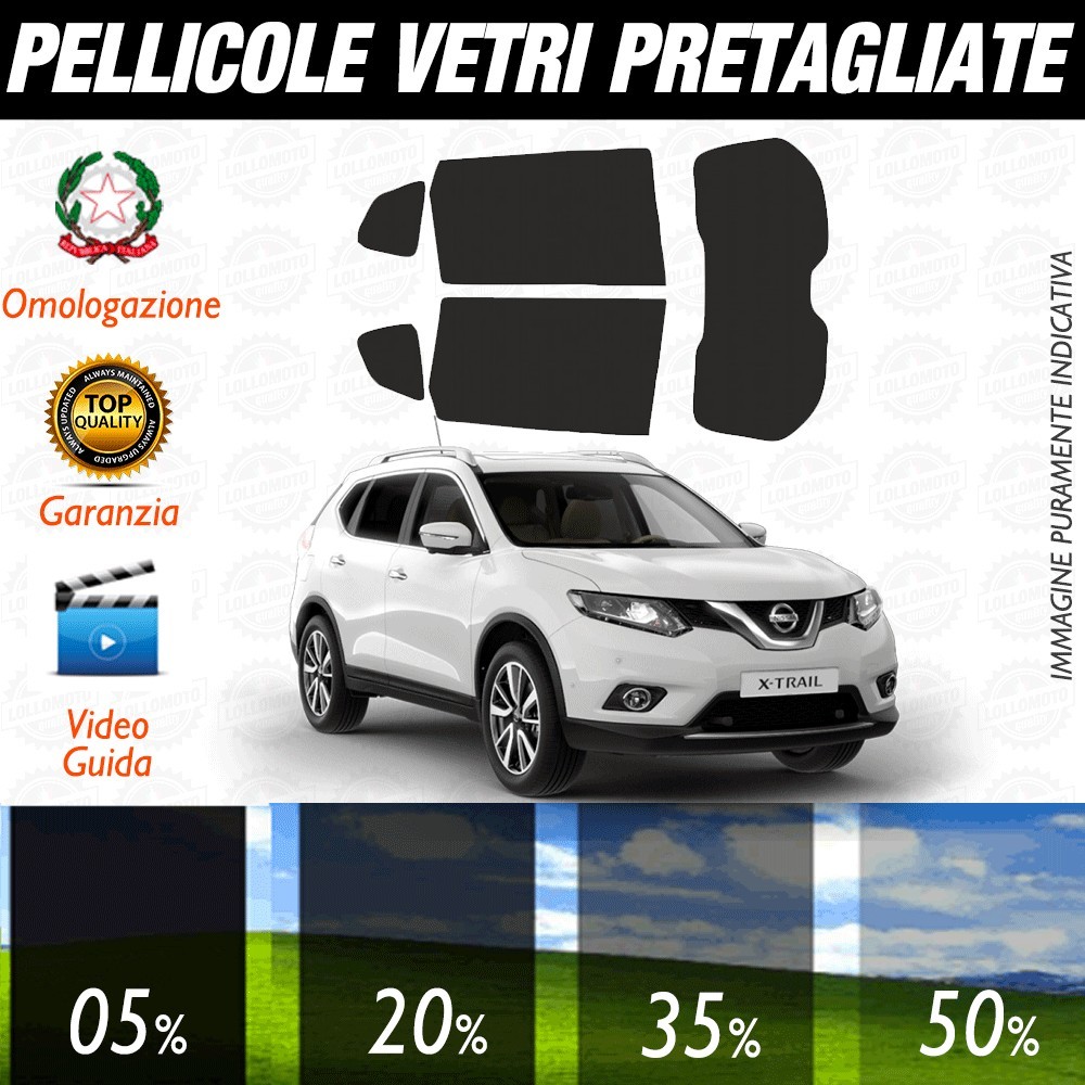Nissan Qashqai 07-13 Pellicole Oscuramento Vetri Auto Pre Tagliate a Misura