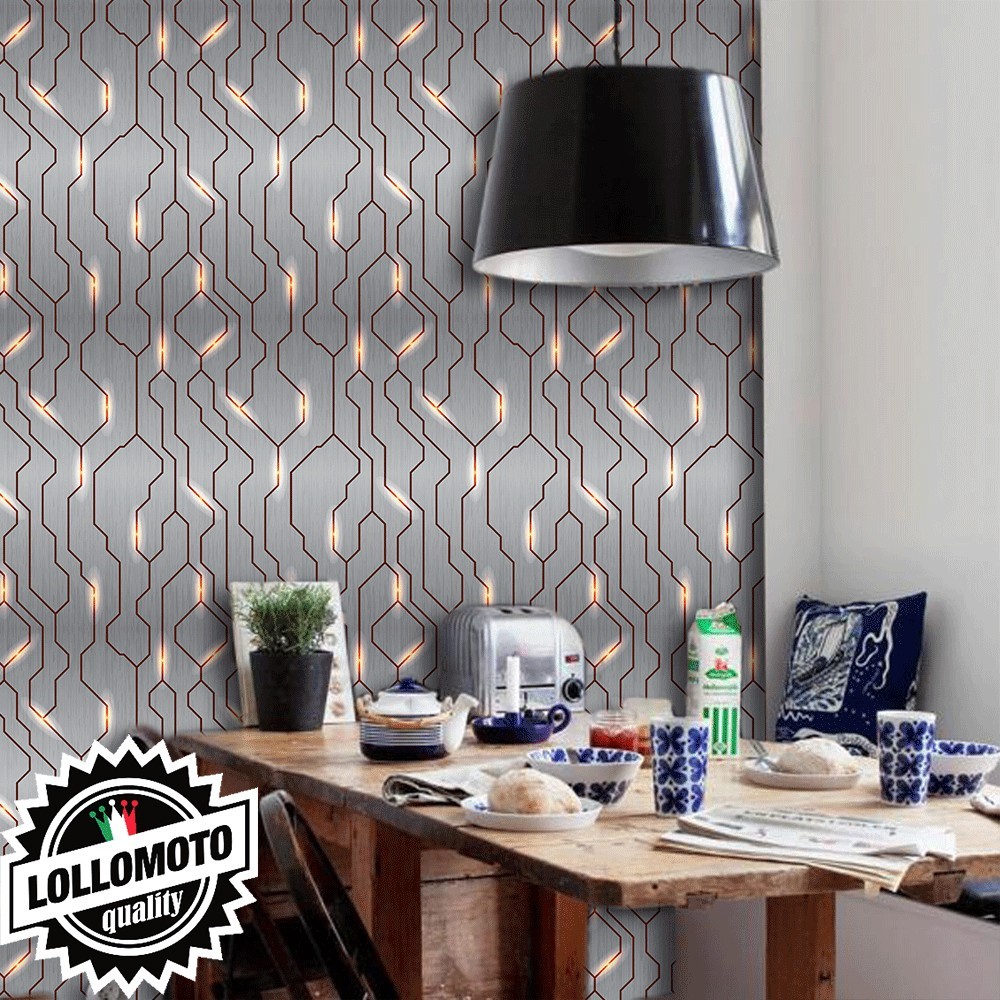 Carta da Parati Skull Anarchy Interior Design Arredamento Personalizzato Wall Paper