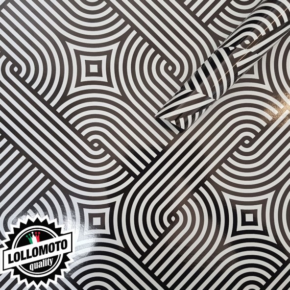 Gold Decoration White Pellicola Car Wrapping Adesiva Rivestimento Auto Mimetica