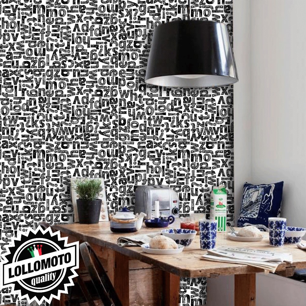 Carta da Parati Gold Decoration Nera Interior Design Arredamento Personalizzato Wall Paper