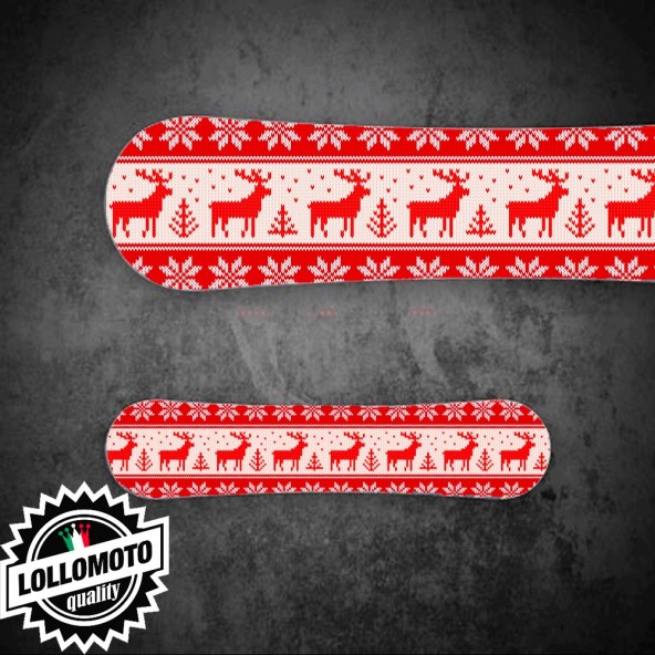 Adesivo Tavola Snowboard Multi Skull Personalizzata Wrapping Stickers Decal