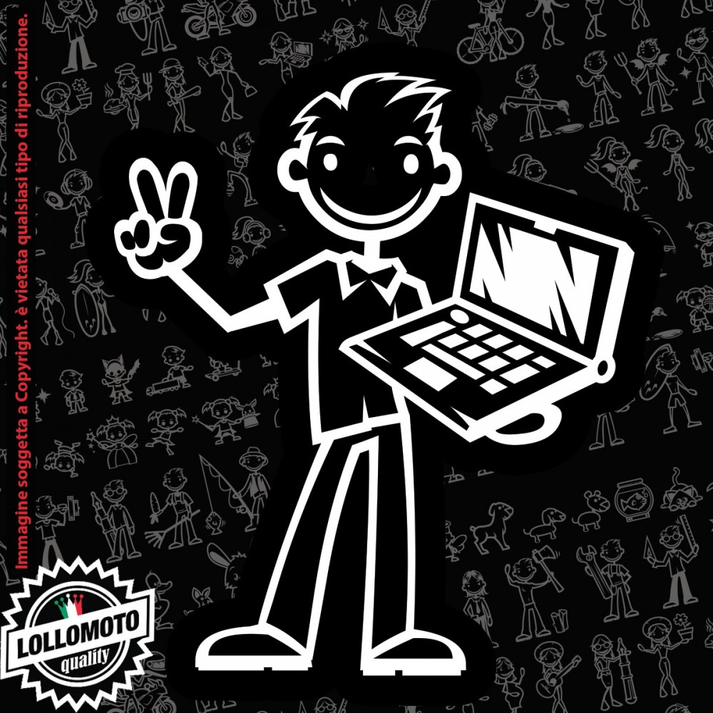 Papà Fotografo StickMan© 2.0 Bianchi e Neri Adesivi Famiglia Vetro Auto Stickers Family Stickers Family Decal