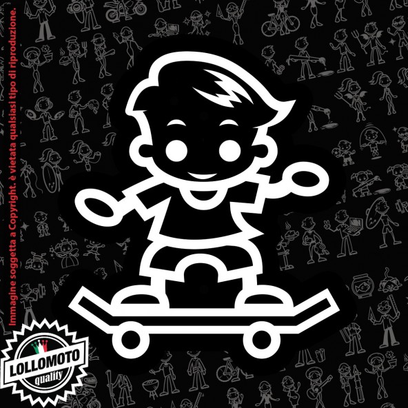 Bambino Angelo StickMan© 2.0 Bianchi e Neri Adesivi Famiglia Vetro Auto Stickers Family Stickers Family Decal