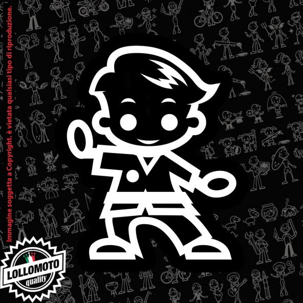 Bambino con Palla StickMan© 2.0 Bianchi e Neri Adesivi Famiglia Vetro Auto Stickers Family Stickers Family Decal