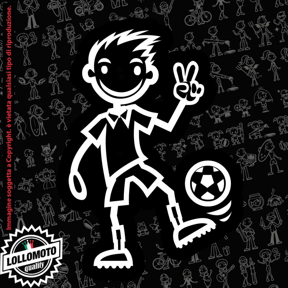 Ragazzo con Surf StickMan© 2.0 Bianchi e Neri Adesivi Famiglia Vetro Auto Stickers Family Stickers Family Decal