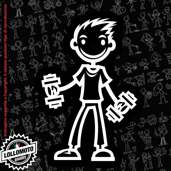 Ragazzo con Tavola Surf StickMan© 2.0 Bianchi e Neri Adesivi Famiglia Vetro Auto Stickers Family Stickers Family Decal