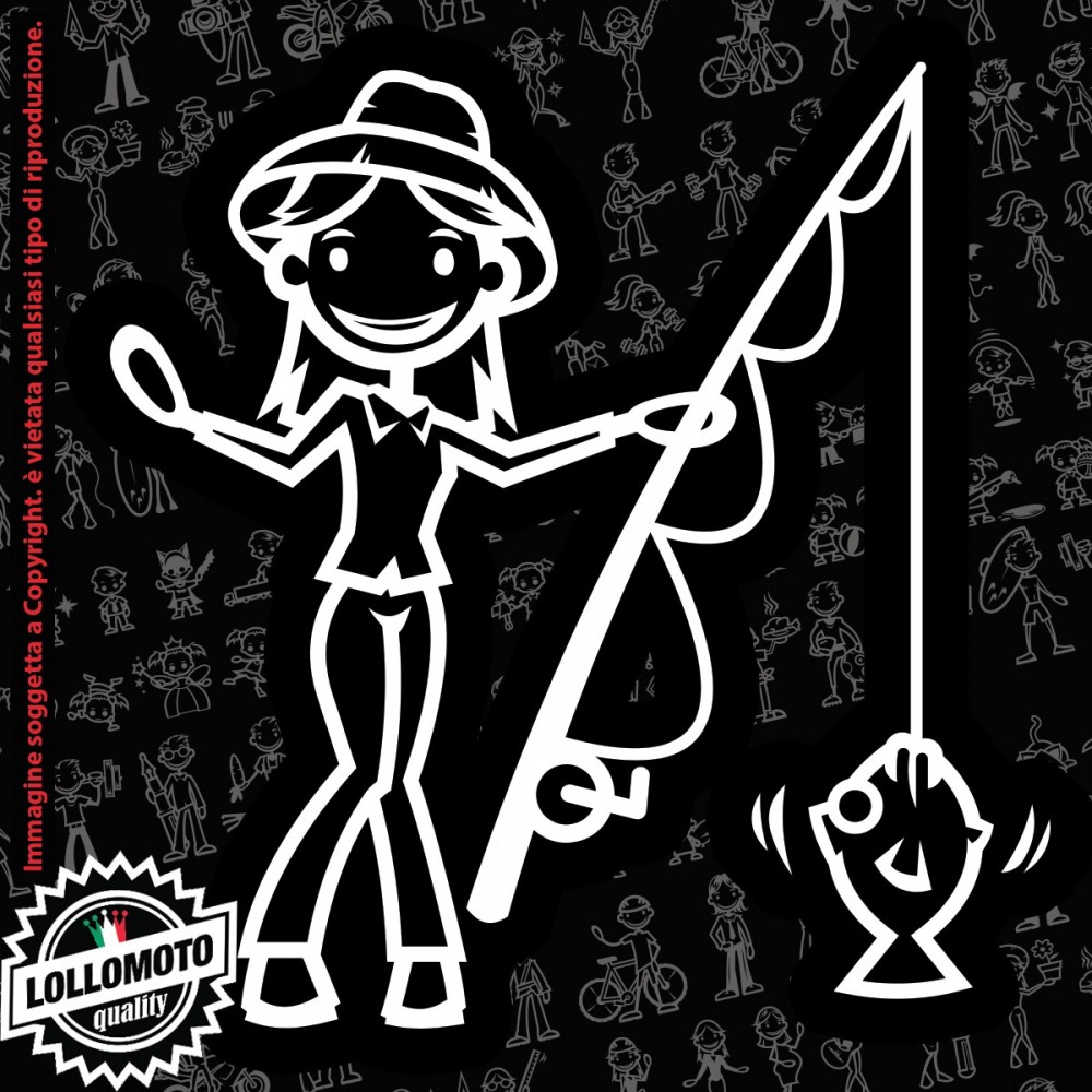 Mamma Cuoca StickMan© 2.0 Bianchi e Neri Adesivi Famiglia Vetro Auto Stickers Family Stickers Family Decal