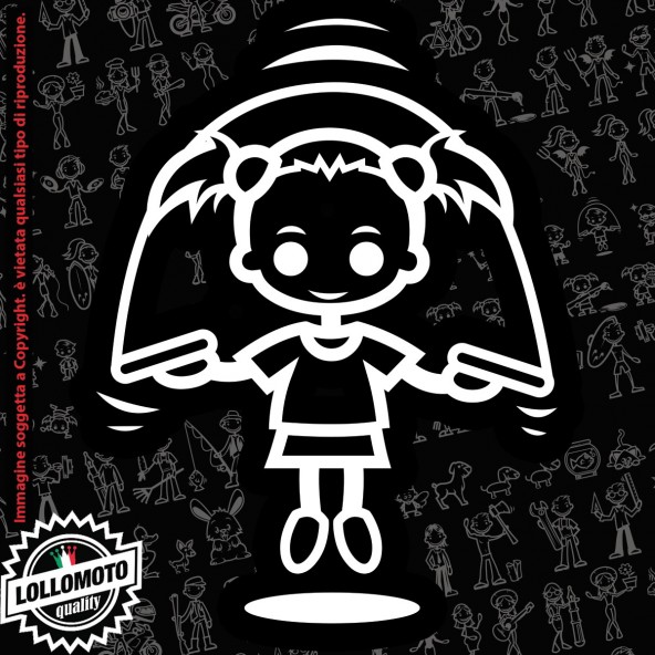 Bambina Karate StickMan© 2.0 Bianchi e Neri Adesivi Famiglia Vetro Auto Stickers Family Stickers Family Decal
