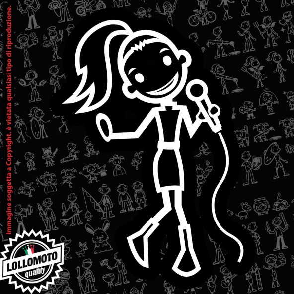 Ragazza Angelo StickMan© 2.0 Bianchi e Neri Adesivi Famiglia Vetro Auto Stickers Family Stickers Family Decal