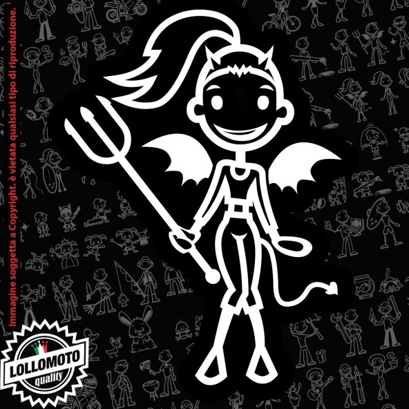 Ragazza con Leggings StickMan© 2.0 Bianchi e Neri Adesivi Famiglia Vetro Auto Stickers Family Stickers Family Decal