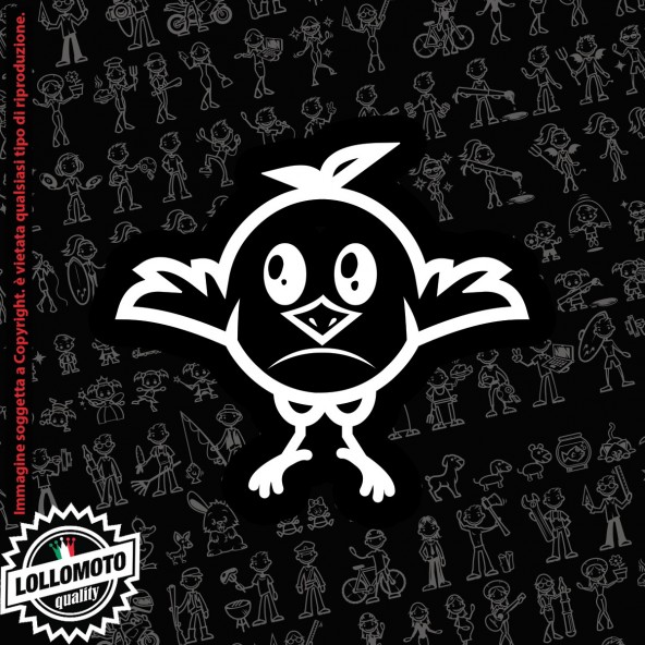 Pappagallo StickMan© 2.0 Bianchi e Neri Adesivi Famiglia Vetro Auto Stickers Family Stickers Family Decal