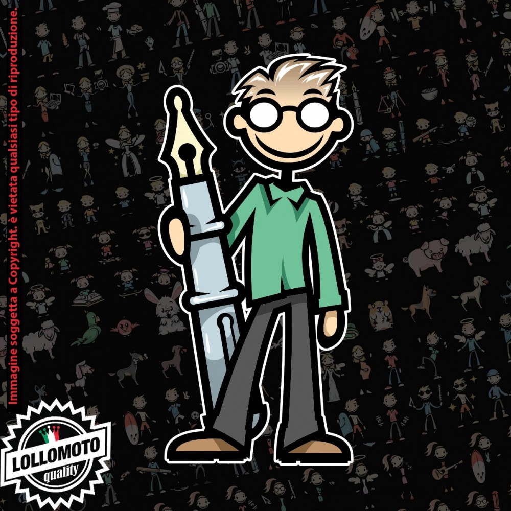 Papà con Penna StickMan© 2.0 Colorati Adesivi Famiglia Vetro Auto Stickers Family Stickers Family Decal