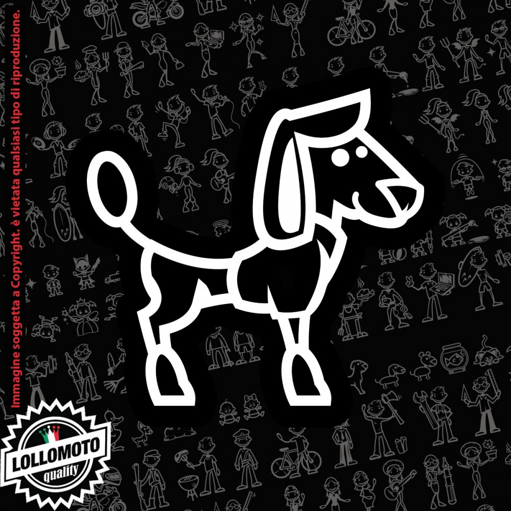 Cane Chiwawa StickMan© 2.0 Bianchi e Neri Adesivi Famiglia Vetro Auto Stickers Family Stickers Family Decal