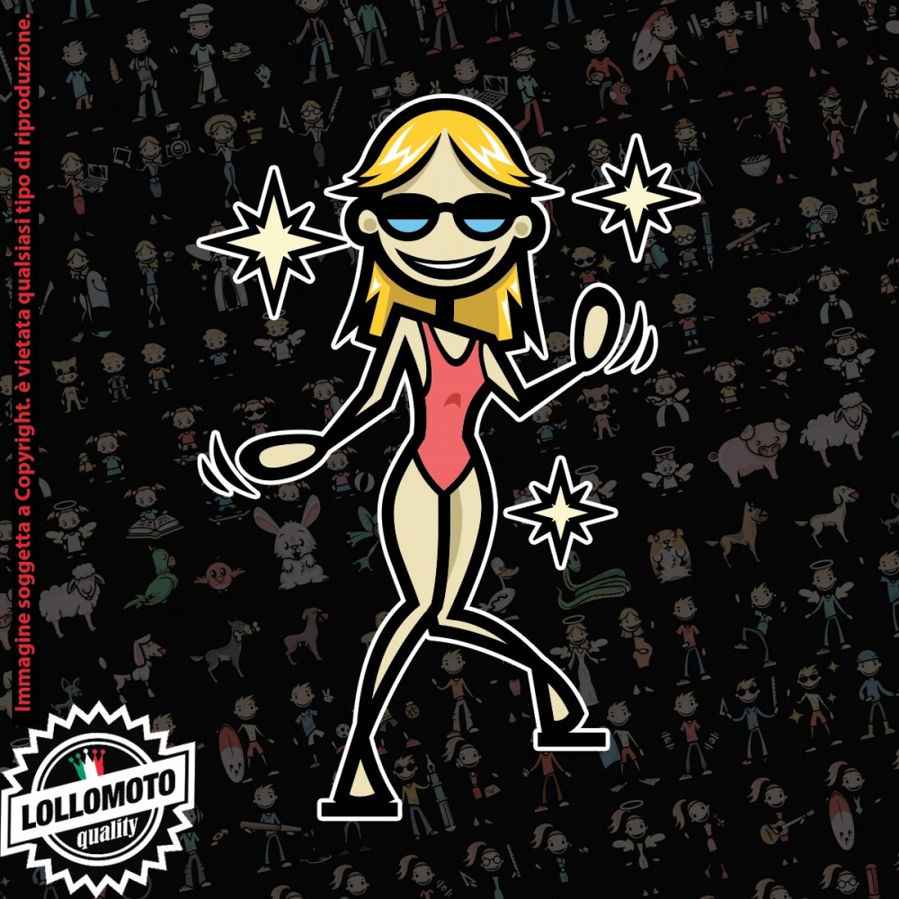 Mamma Tecnica StickMan© 2.0 Colorati Adesivi Famiglia Vetro Auto Stickers Family Stickers Family Decal