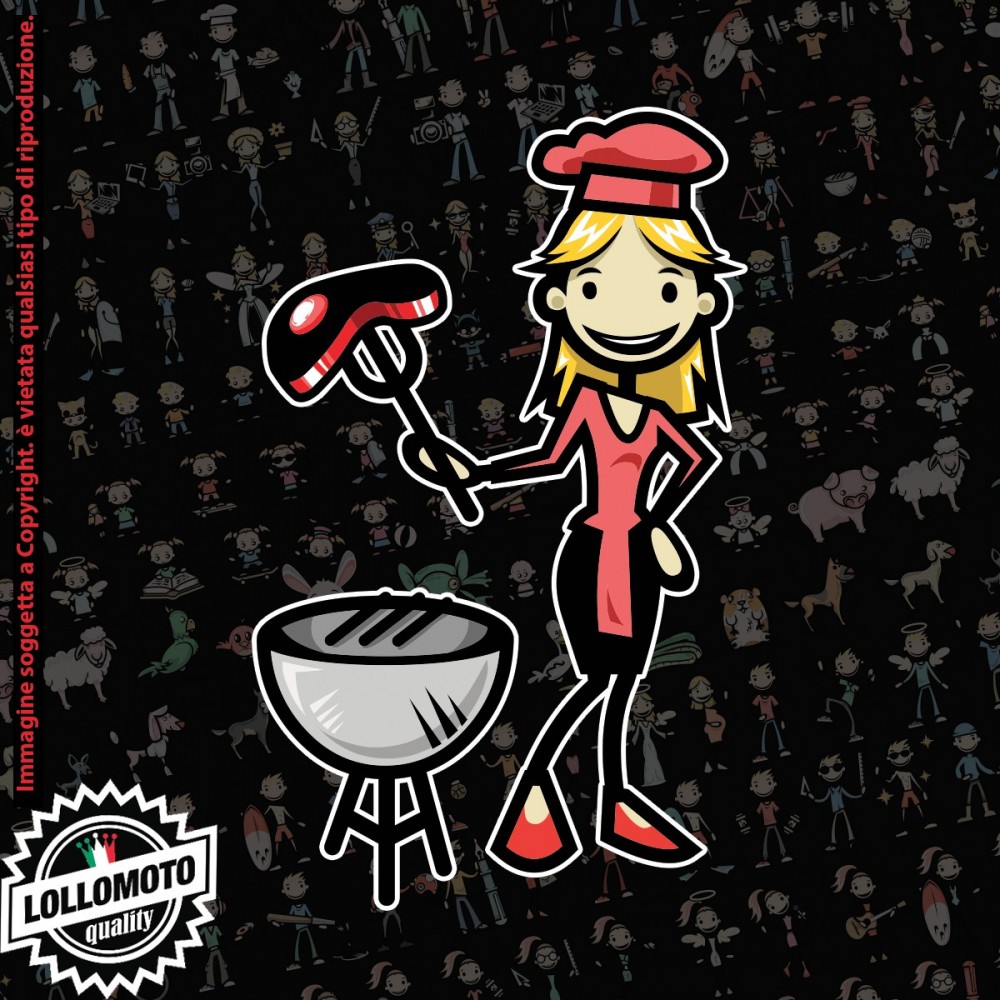 Mamma Ciclista StickMan© 2.0 Colorati Adesivi Famiglia Vetro Auto Stickers Family Stickers Family Decal