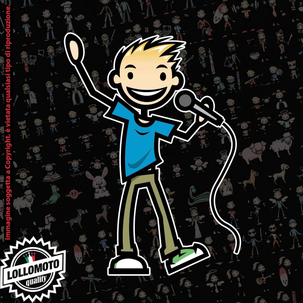 Ragazzo Angelo StickMan© 2.0 Colorati Adesivi Famiglia Vetro Auto Stickers Family Stickers Family Decal