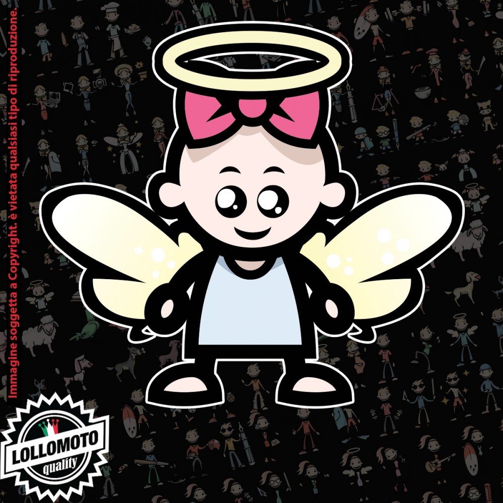 Neonata Angelo StickMan© 2.0 Colorati Adesivi Famiglia Vetro Auto Stickers Family Stickers Family Decal