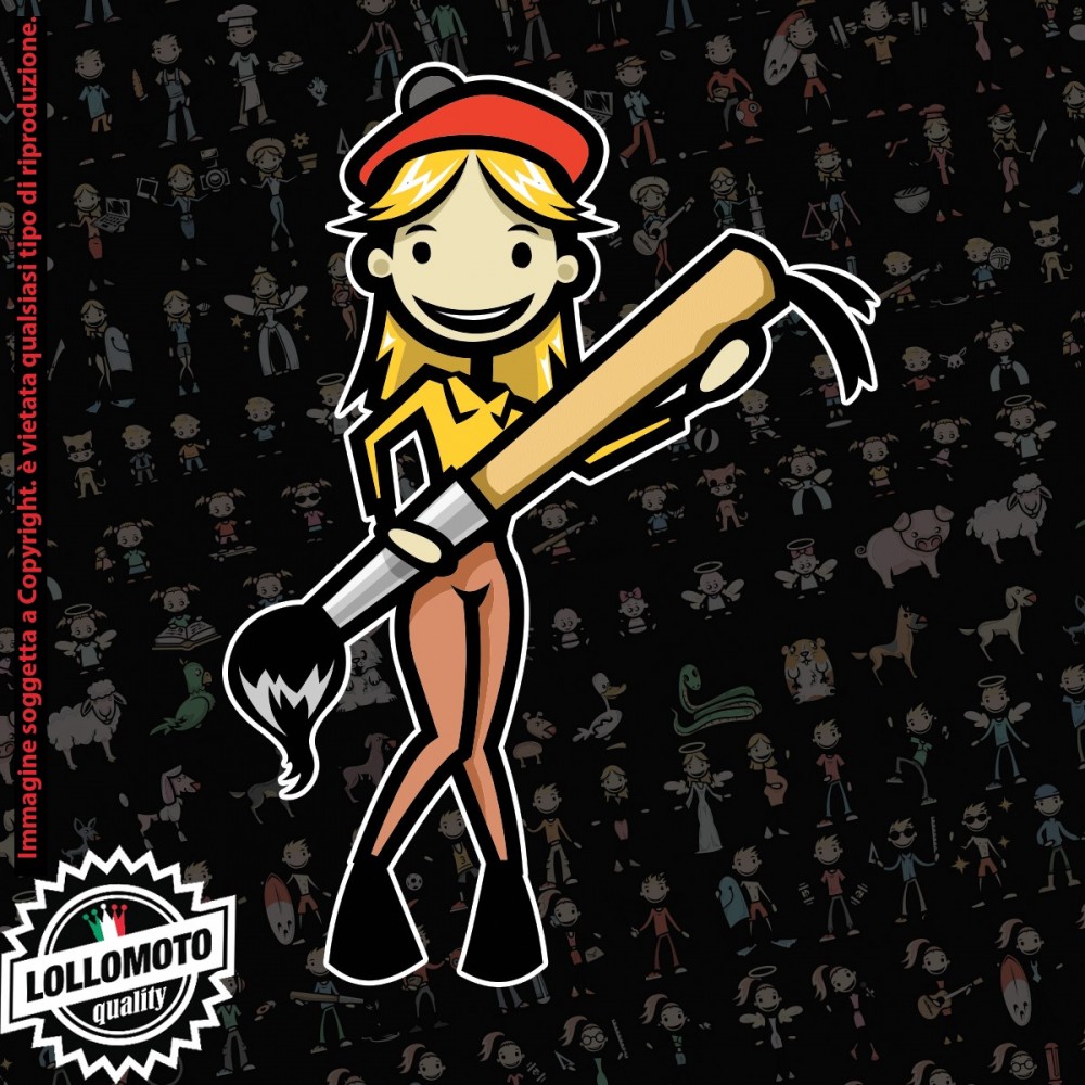 Mamma Principessa StickMan© 2.0 Colorati Adesivi Famiglia Vetro Auto Stickers Family Stickers Family Decal