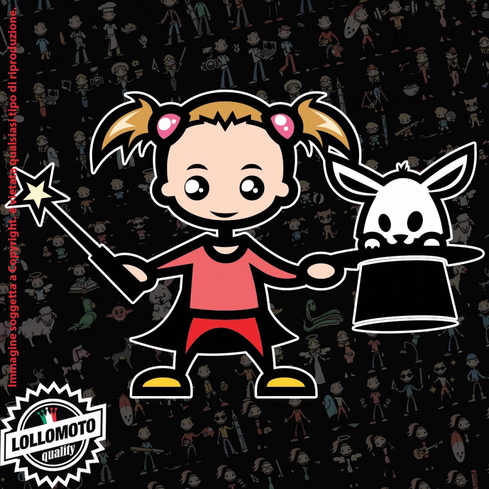 Bambina con Corda StickMan© 2.0 Colorati Adesivi Famiglia Vetro Auto Stickers Family Stickers Family Decal