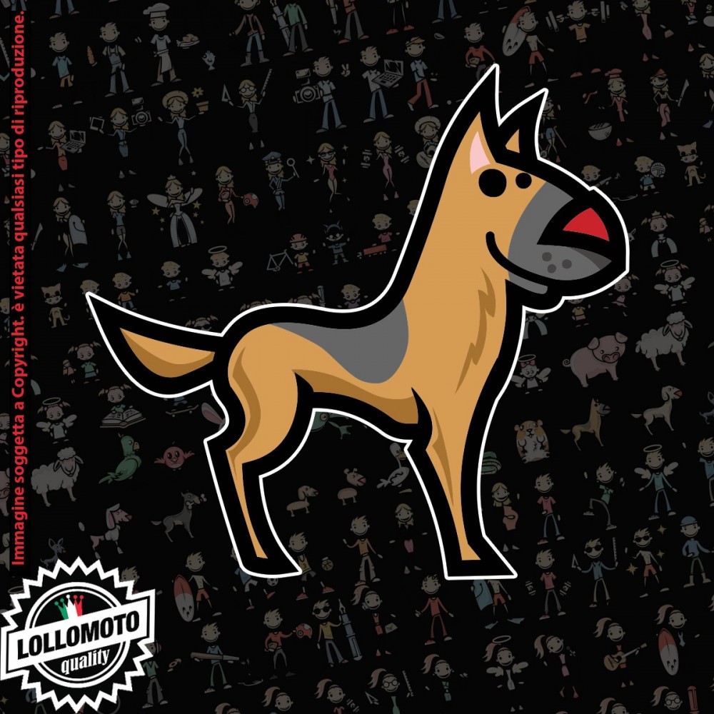 Cane Pastore StickMan© 2.0 Colorati Adesivi Famiglia Vetro Auto Stickers Family Stickers Family Decal