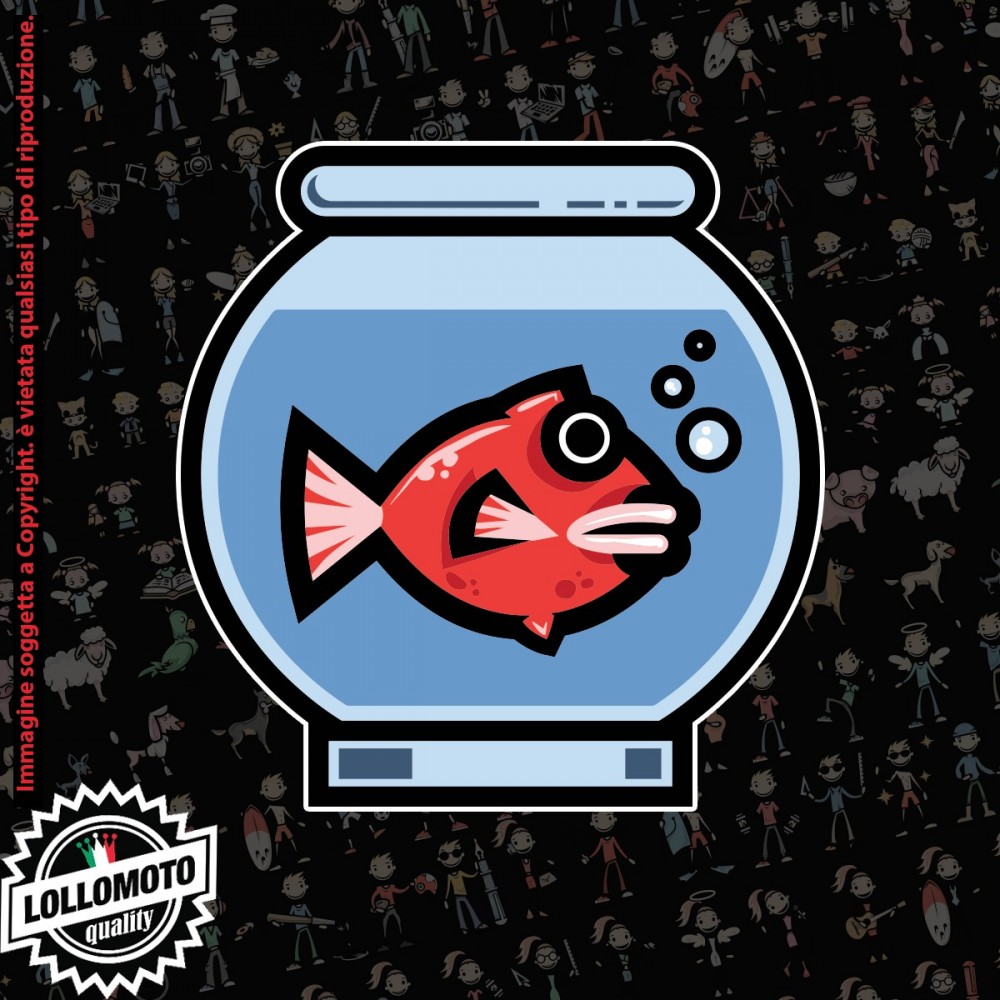 pesce in acquario StickMan© 2.0 Colorati Adesivi Famiglia Vetro Auto Stickers Family Stickers Family Decal