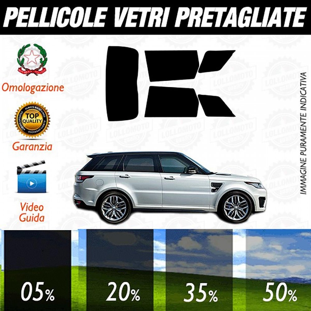 Land Rover Range Rover Sport dal 2014 ad OGGI Pellicole Oscuramento Vetri Auto Pre Tagliate a Misura