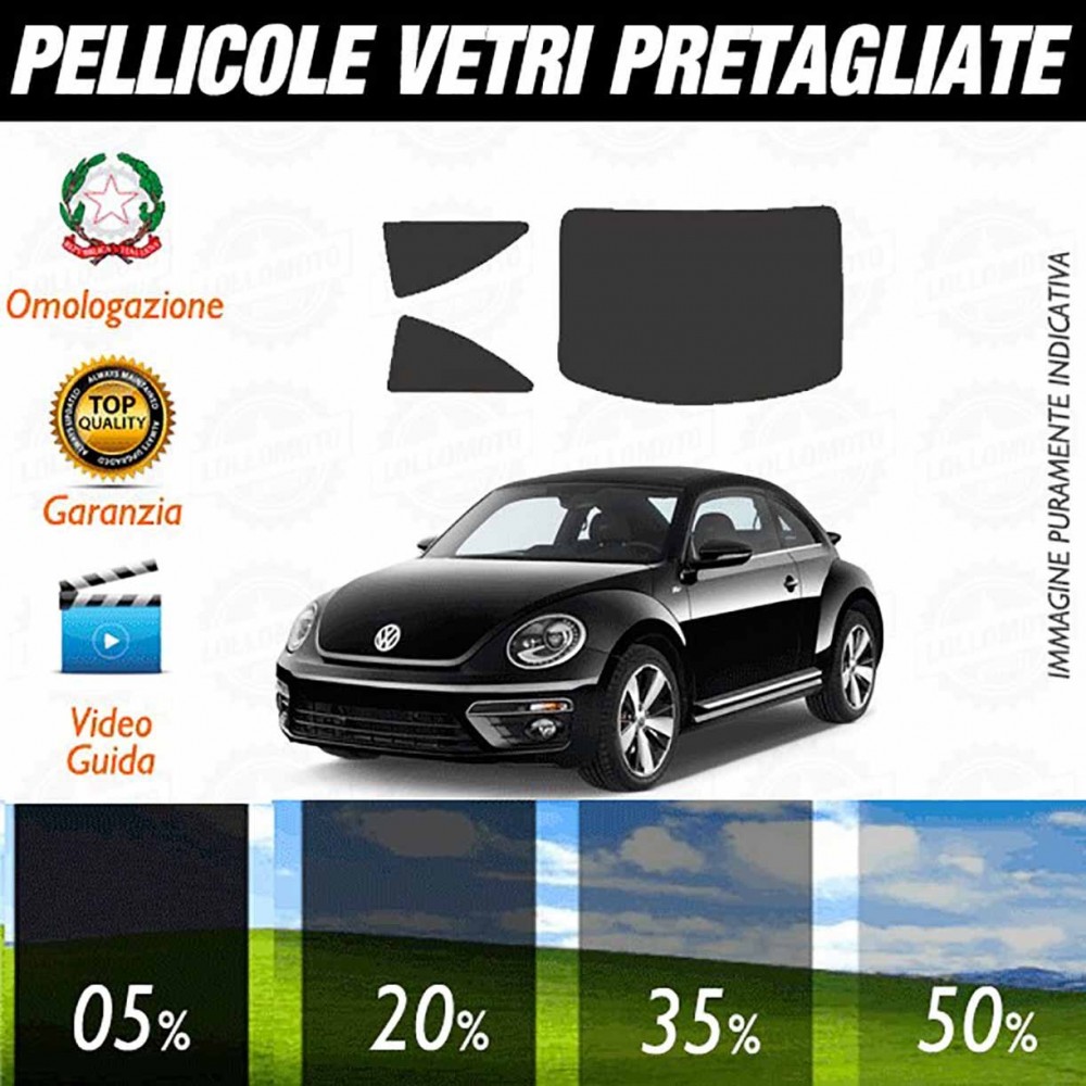 Volkswagen Beatle Coupè 12-16 Pellicole Oscuramento Vetri Auto