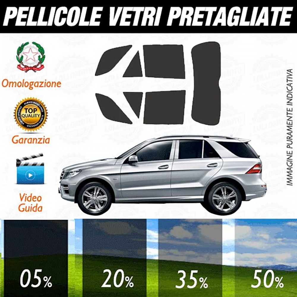 Mercedes Ml 2012 Pellicole Oscuramento Vetri Auto Pre Tagliate