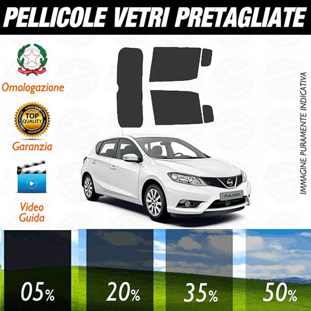 Nissan Pulsar 2014 Pellicole Oscuramento Vetri Auto Pre