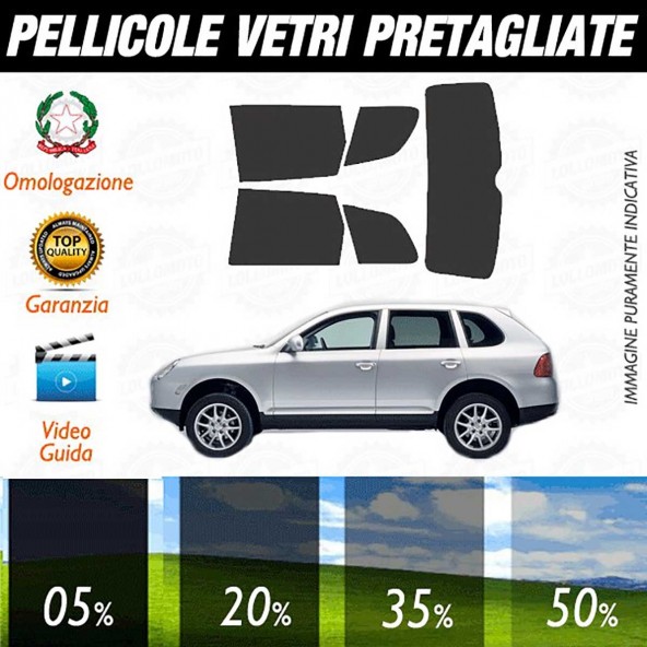 Porsche Cayenne 04-09 Pellicole Oscuramento Vetri Auto Pre