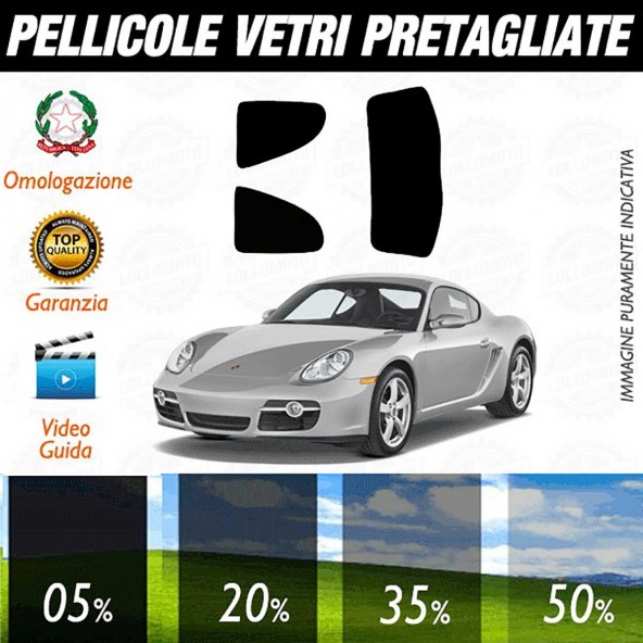 Porsche Cayman dal 2006 al 2013 Pellicole Oscuramento Vetri Auto Pre Tagliate a Misura