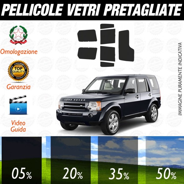 Land Rover Discovery dal 2015 ad OGGI Pellicole Oscuramento Vetri Auto Pre Tagliate a Misura