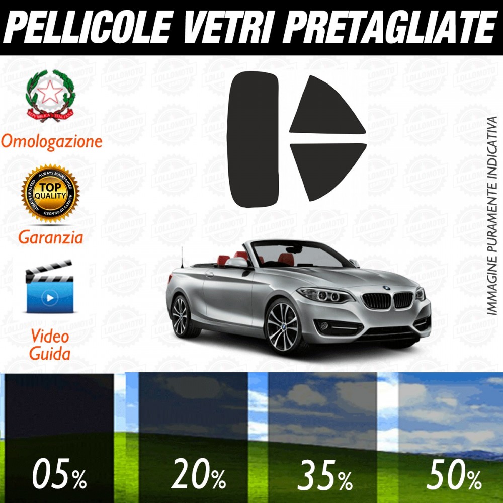 Bmw Serie 2 Coupé dal 2014 ad OGGI Pellicole Oscuramento Vetri Auto Pre Tagliate a Misura