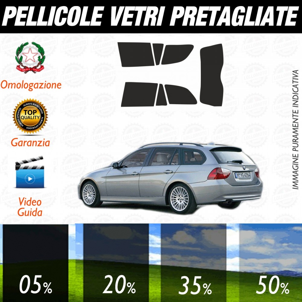 Bmw Serie 3 E46 5P dal 1998 al 2005 Pellicole Oscuramento Vetri Auto Pre Tagliate a Misura
