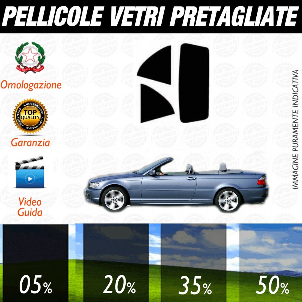 Bmw Serie 3 Compact dal 2001 al 2006 Pellicole Oscuramento Vetri Auto Pre Tagliate a Misura