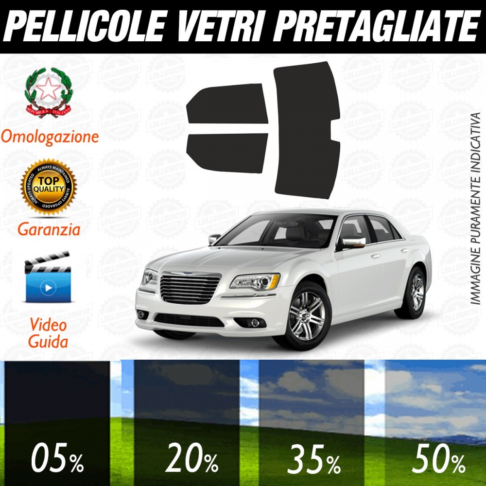 Chrysler 300 C Berlina dal 2011 ad OGGI Pellicole Oscuramento Vetri Posteriori Auto Pre Tagliate a Misura