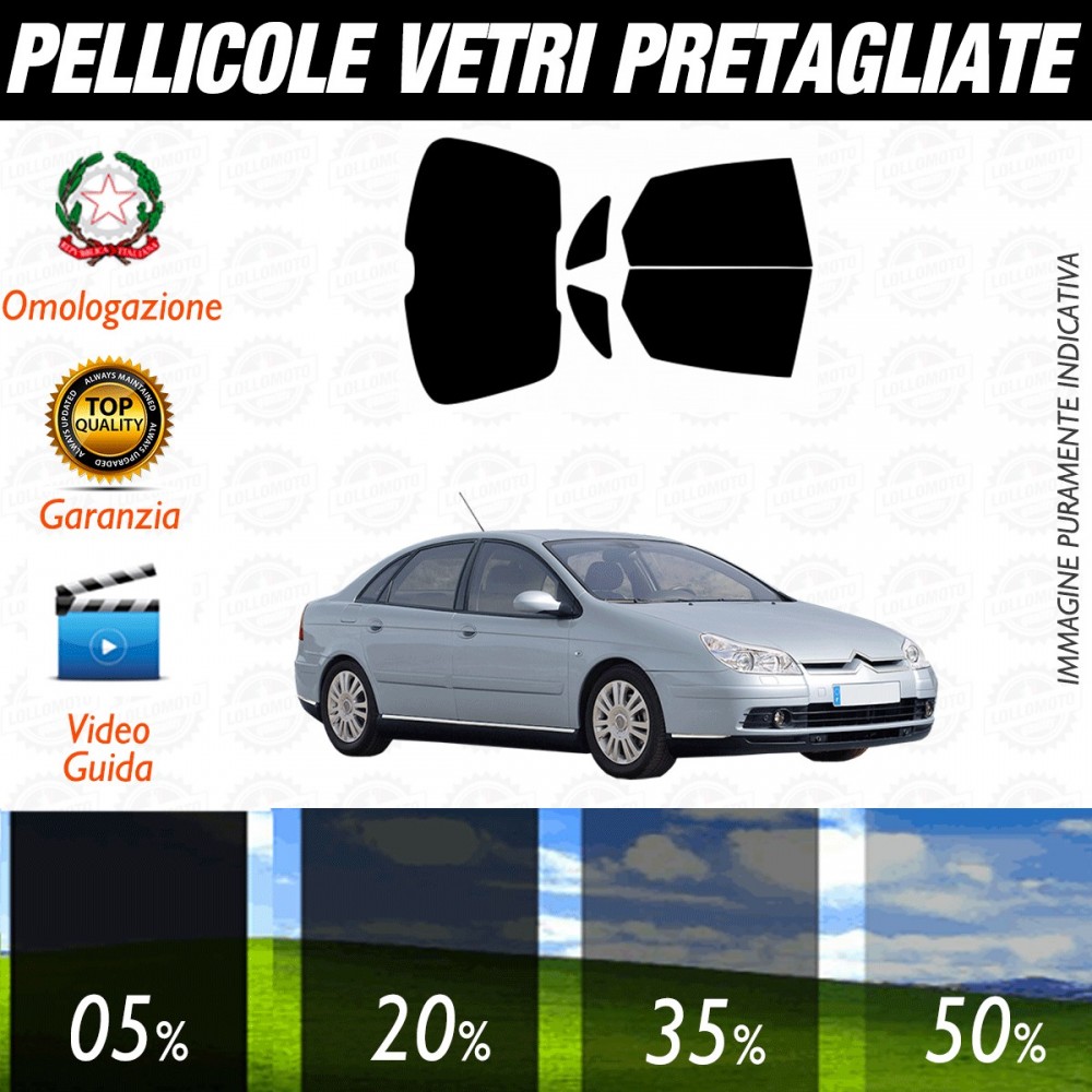 Citroen C5 5P dal 2001 al 2006 Pellicole Oscuramento Vetri Posteriori Auto Pre Tagliate a Misura