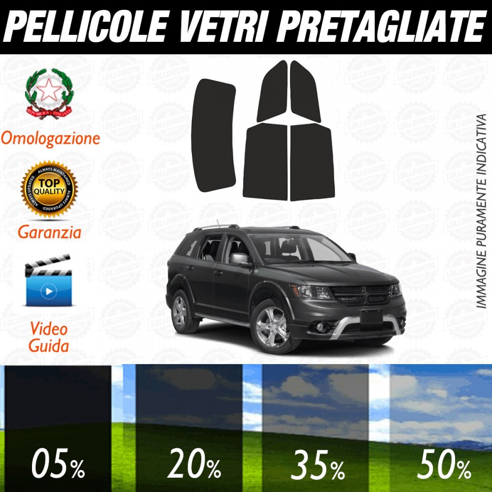 Dodge Journey dal 2011 al 2019 Pellicole Oscuramento Vetri Posteriori Auto Pre Tagliate a Misura
