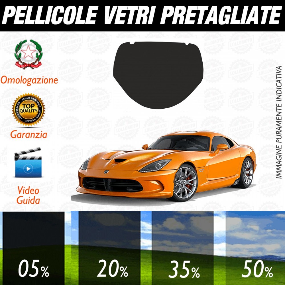 Dodge Viper dal 2006 al 2012 Pellicole Oscuramento Vetri Posteriori Auto Pre Tagliate a Misura