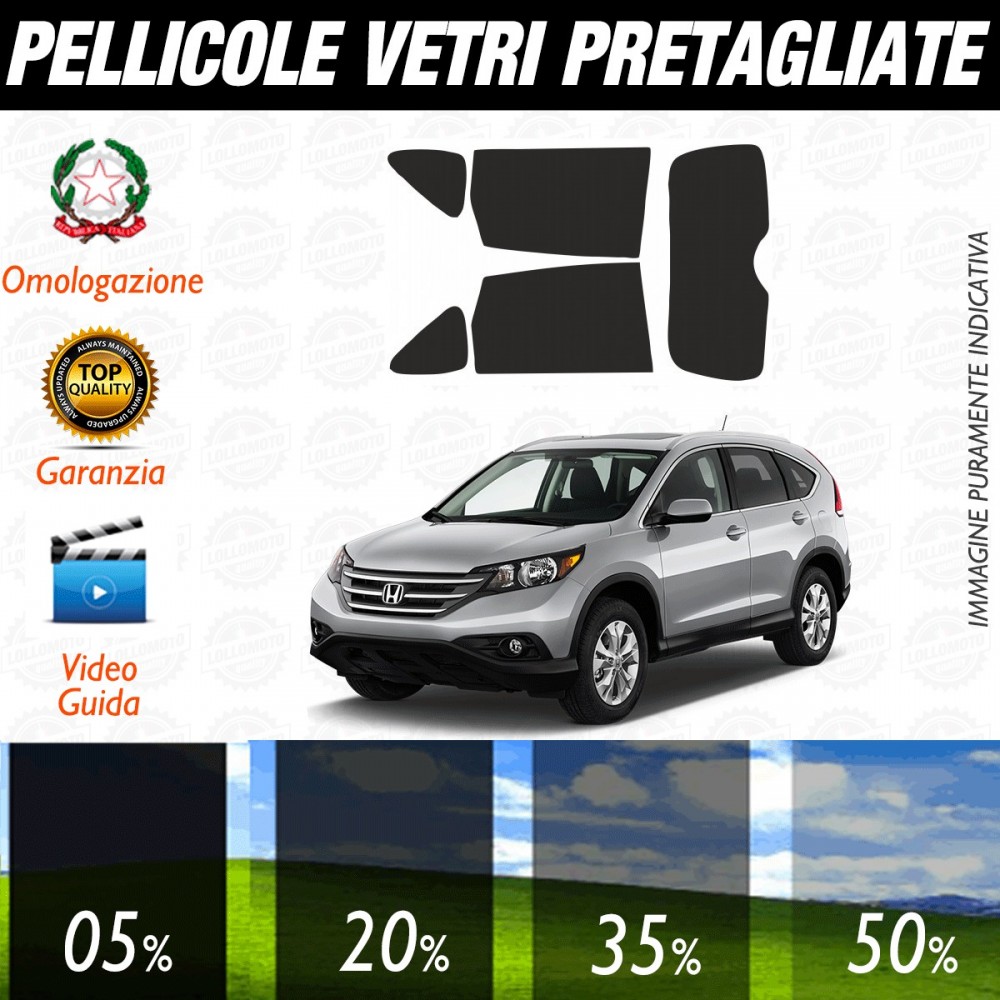 Honda Cr-v dal 2012 al 2014 Pellicole Oscuramento Vetri Posteriori Auto Pre Tagliate a Misura