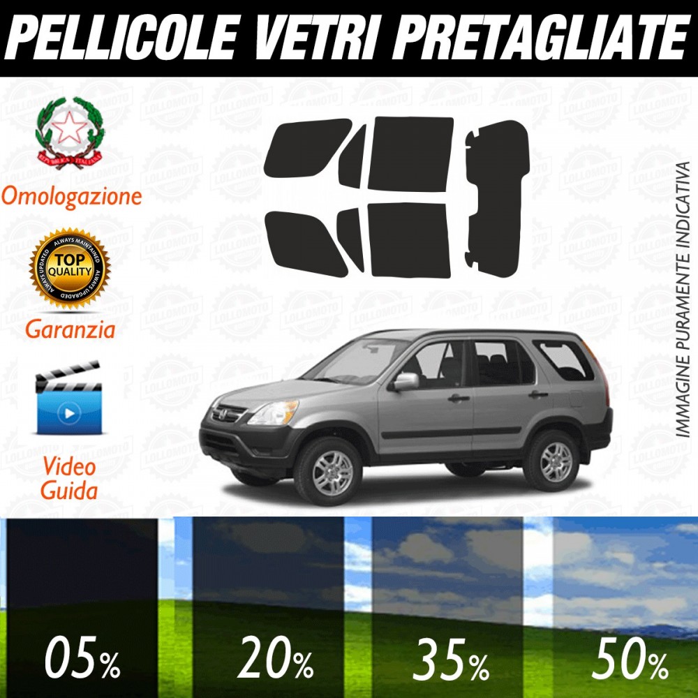 Honda Cr-v dal 2002 al 2006 Pellicole Oscuramento Vetri Posteriori Auto Pre Tagliate a Misura