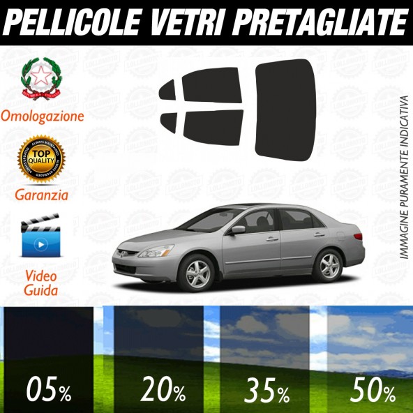 Honda Accord Berlina dal 2003 al 2007 Pellicole Oscuramento Vetri Posteriori Auto Pre Tagliate a Misura