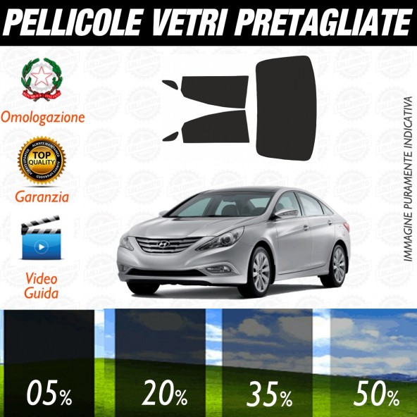 Hyundai I45 Berlina dal 2010 ad OGGI Pellicole Oscuramento Vetri Posteriori Auto Pre Tagliate a Misura