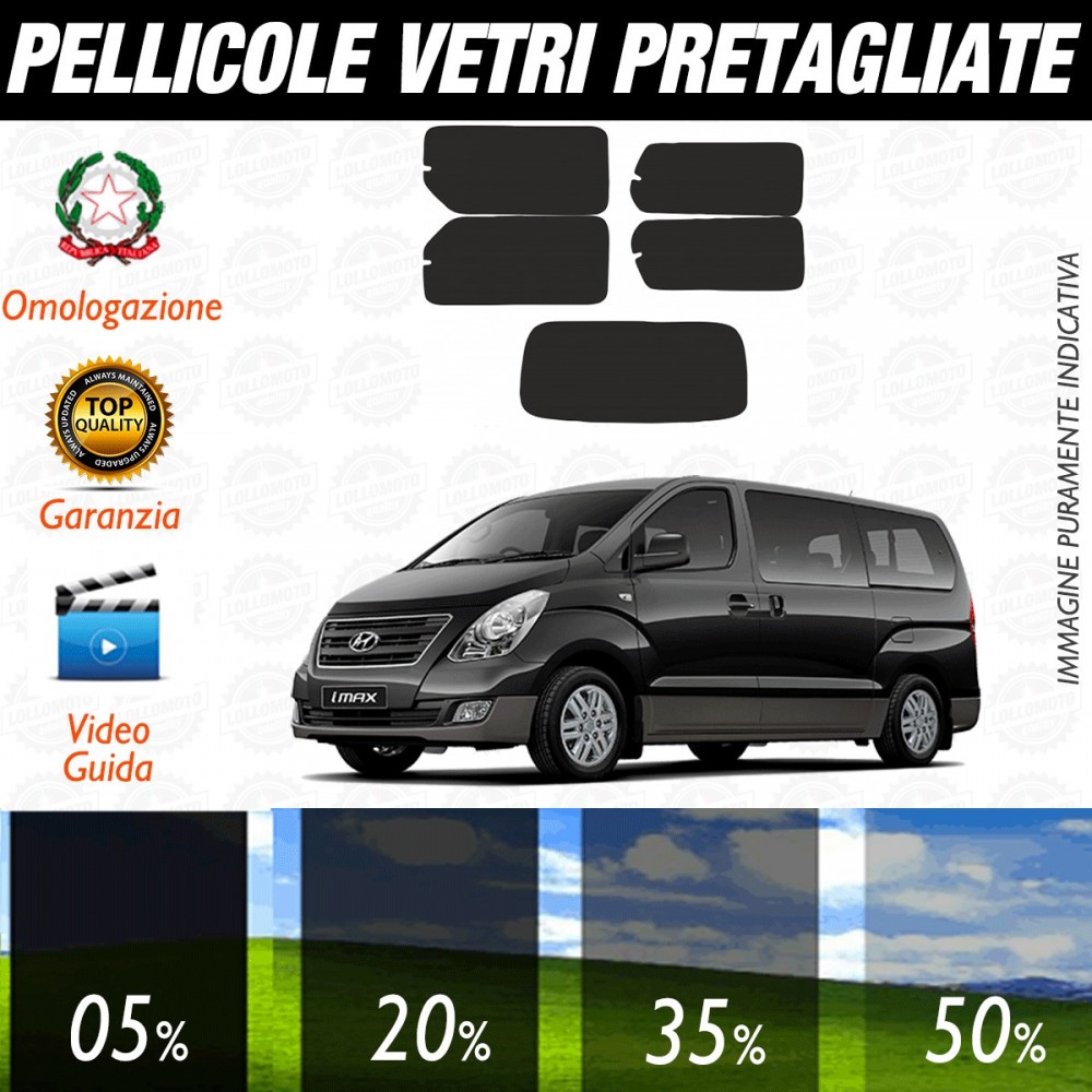 Hyundai I Max dal 2008 al 2010 Pellicole Oscuramento Vetri Posteriori Auto Pre Tagliate a Misura