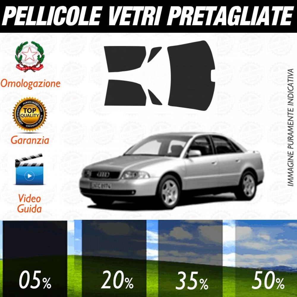 Audi A4 Berlina dal 1994 al 2000 Pellicole Oscuramento Vetri Auto Pre Tagliate a Misura Posteriore Post