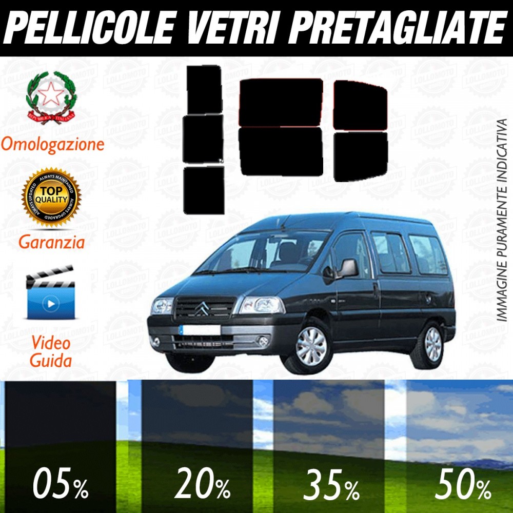Citroen Jumpy dal 1996 al 2007 Pellicole Oscuramento Vetri Posteriori Auto Pre Tagliate a Misura