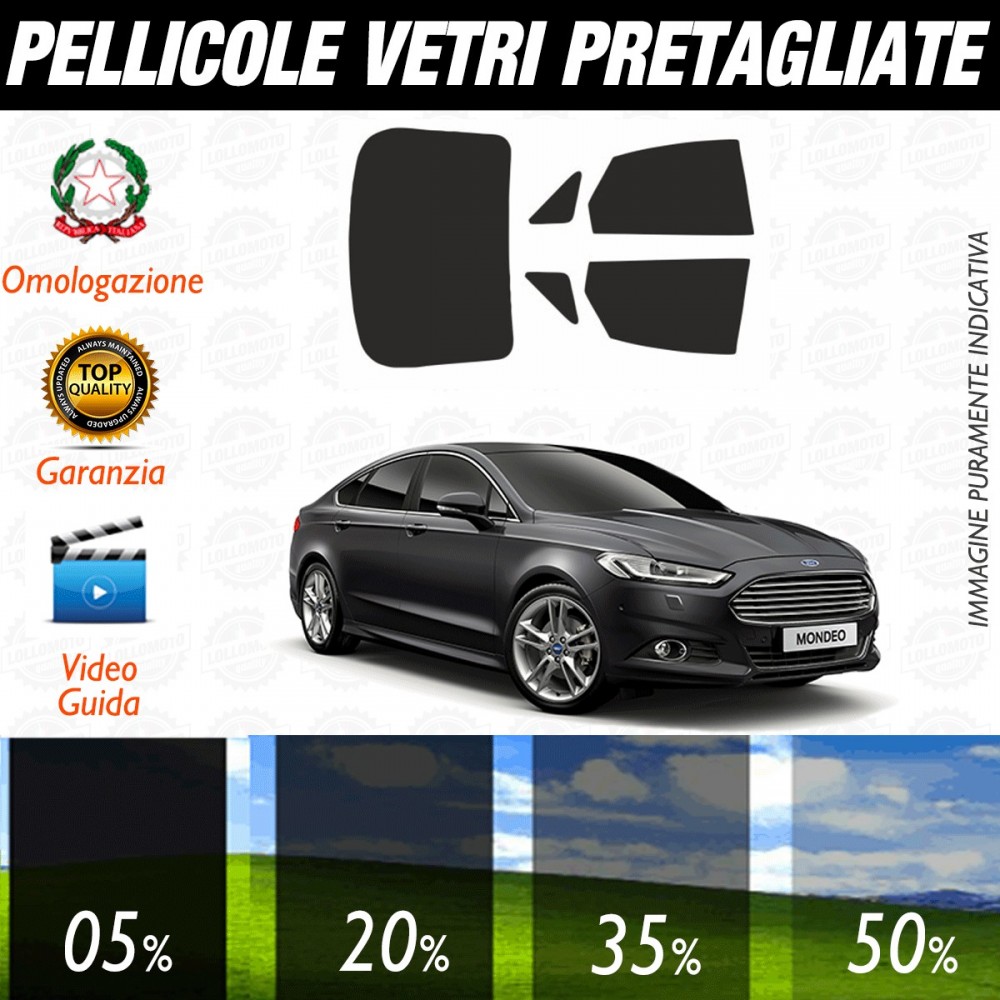 Ford Mondeo Berlina 5P dal 2015 ad OGGI Pellicole Oscuramento Vetri Posteriori Auto Pre Tagliate a Misura